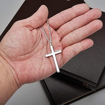 アクセサリー GARNI Essential Cross Necklace 53cm ZENLUNANO Exquisite Silver Cross Necklace for Men and Women